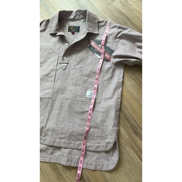 Men's Alpha Industries Pullover Long Sleeve Dusty Purple Size S - Picture 6 of 10